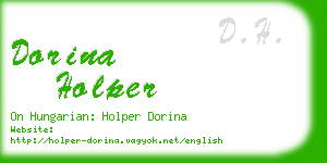dorina holper business card